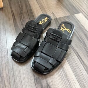 Black Sam Edelman Fisherman Slip-On Sandals